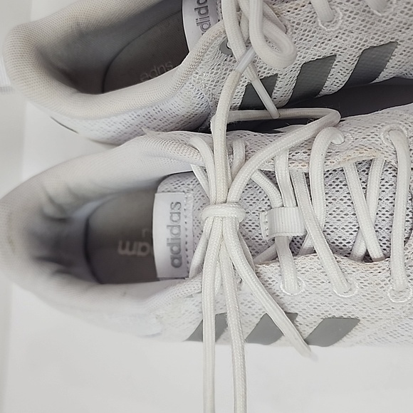 Adidas Women's White Classic Cloudfoam Lace Up Running Comfy Sneakers, sz 7.5 - Picture 6 of 13